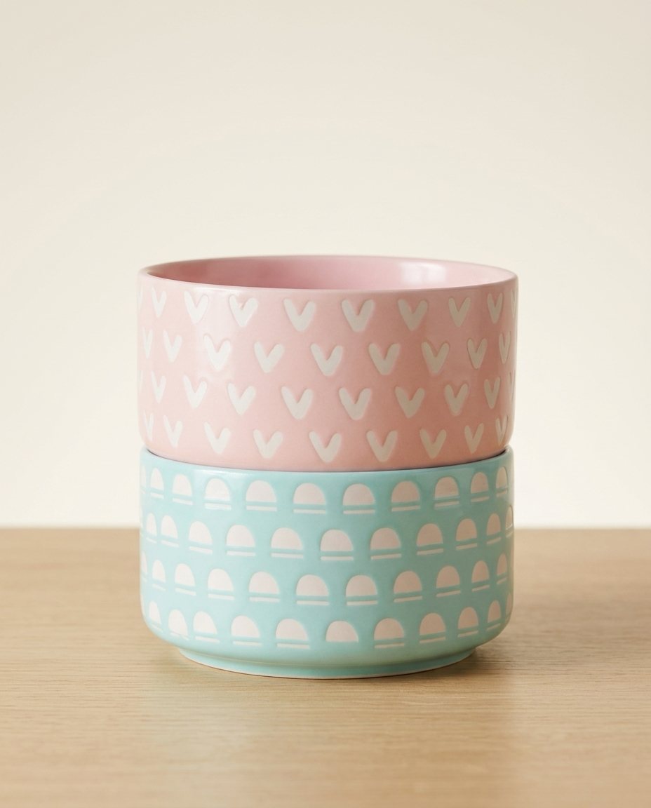 Light Green Half Sun Pattern Ceramic Matte-finish Bowl