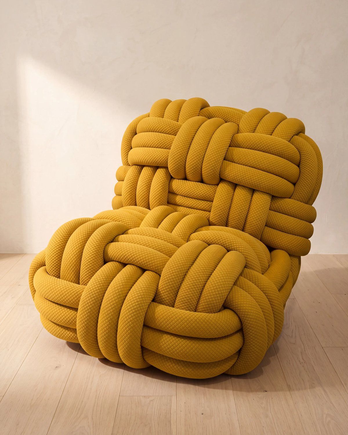 Knot Lounge Chair, Mustard