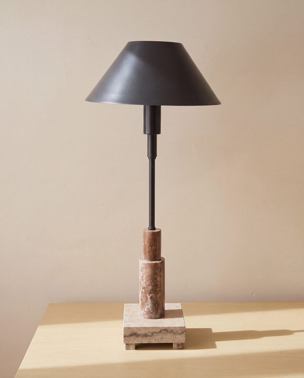 Cone Table Lamp, Stone Brown
