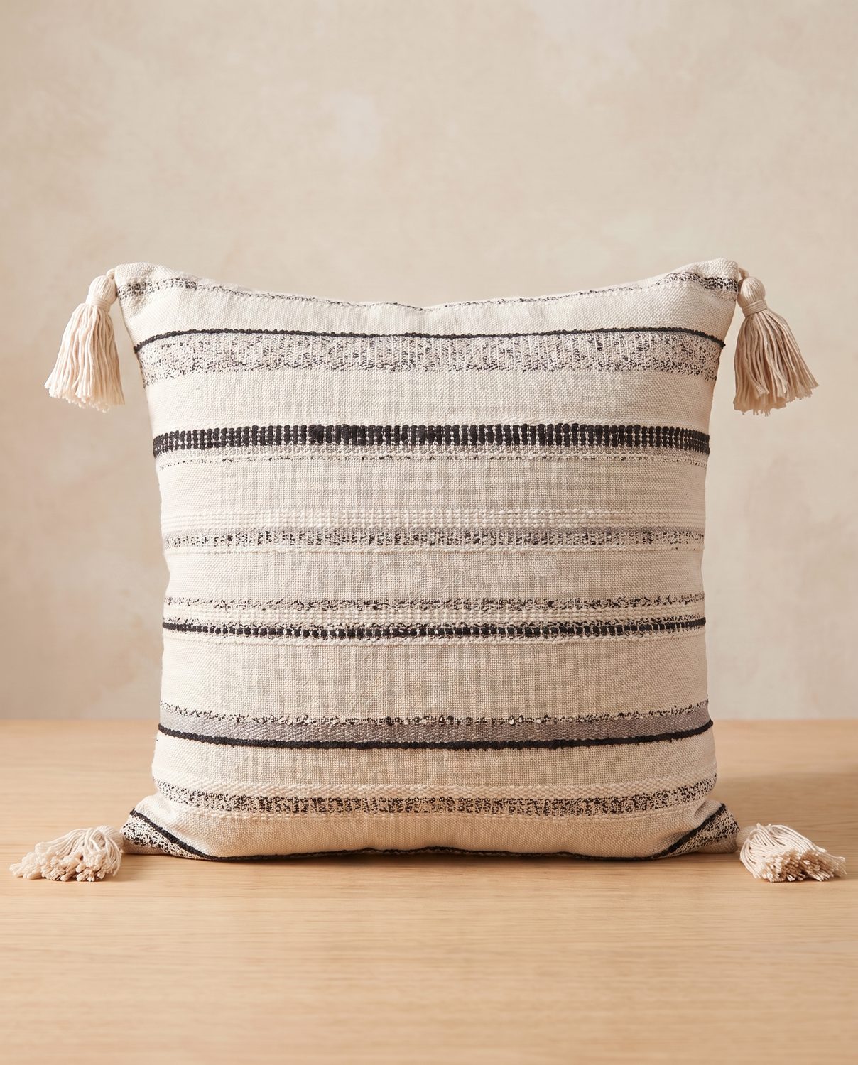 Stripe Tassel Throw Pillow