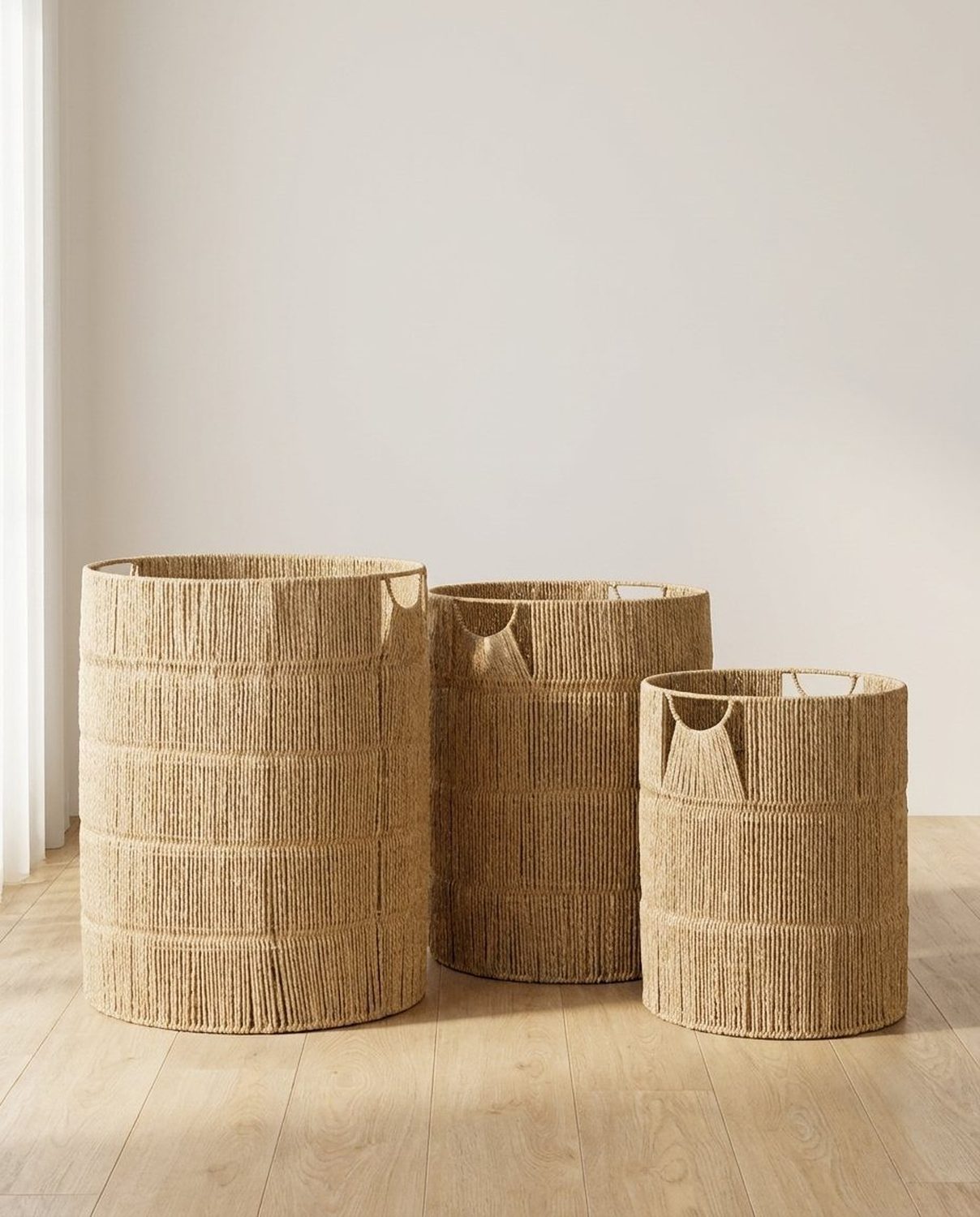 Jute Floor Basket Set of 3