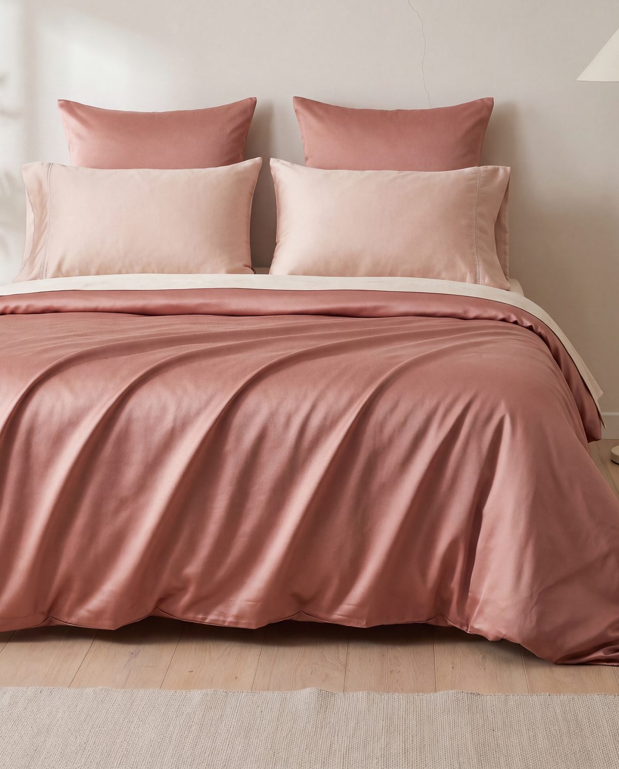 Dusty Rose Satin Sheet Set 6x7