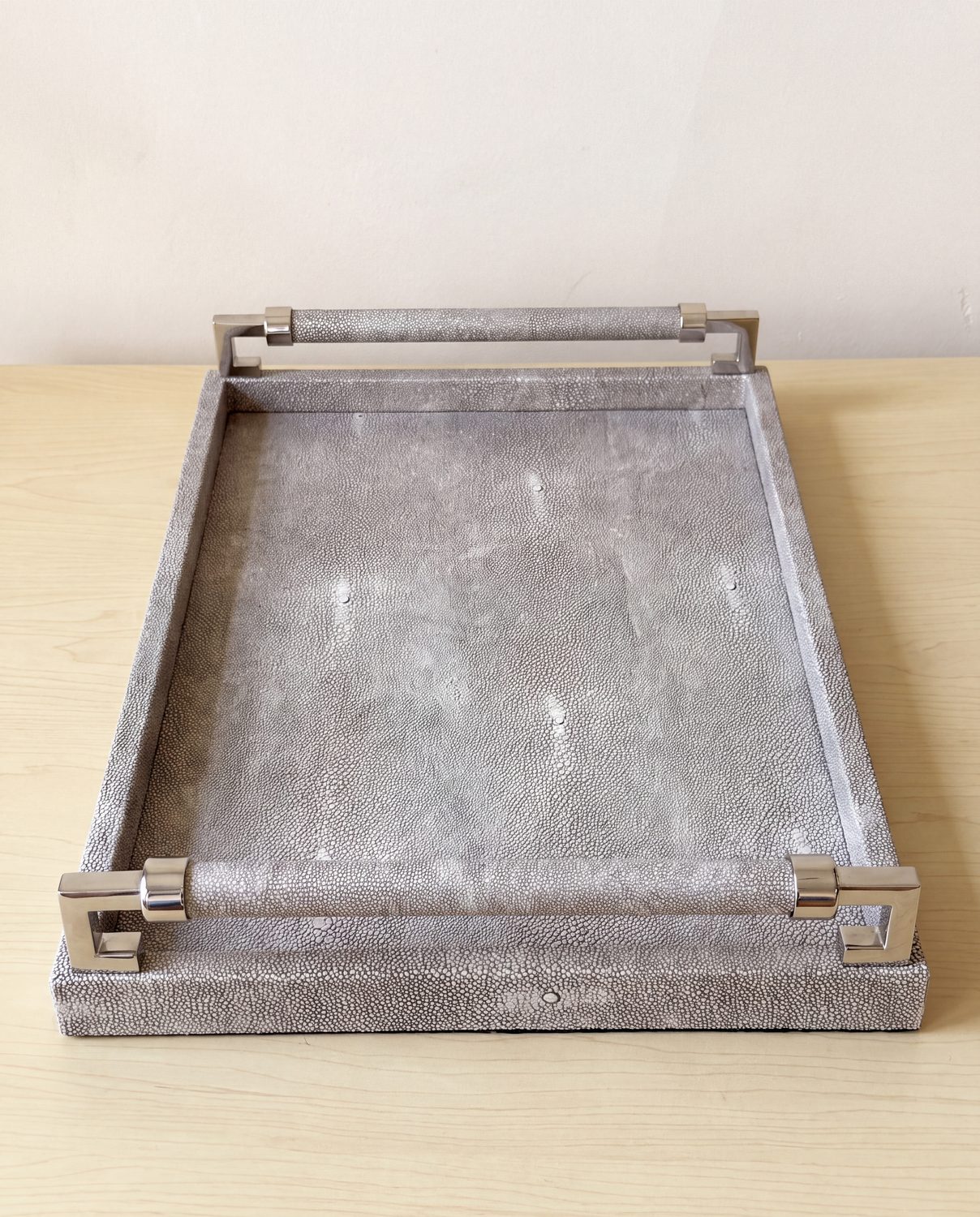 Shagreen Tray Grey Large
