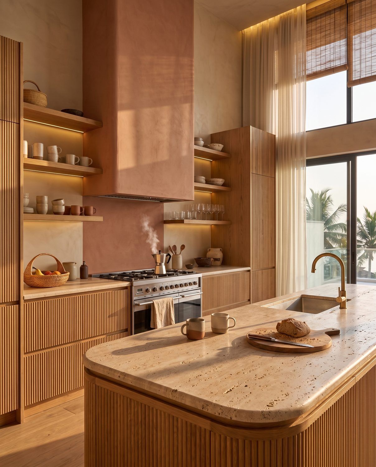The kitchen island